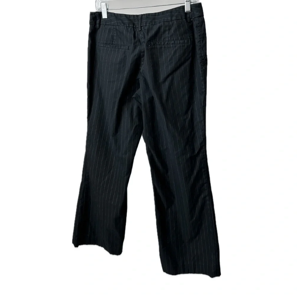STYLISH VTG 1990S MOSSIMO BLACK PINSTRIPE PANTS DRESS PANTS TROUSERS SIZE-8 - Picture 3 of 9